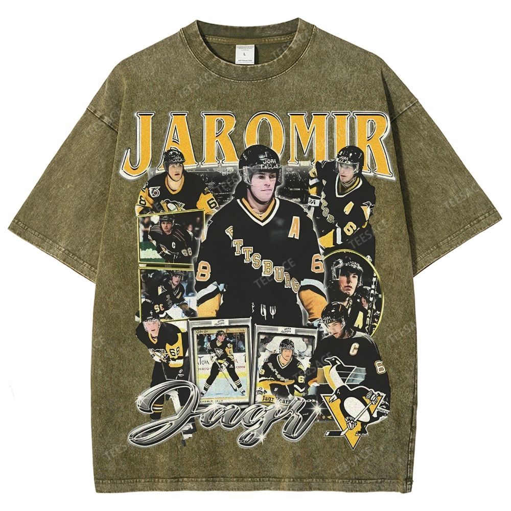 Unisex Fit Washed T-Shirt JAROMIR JAGR TEE