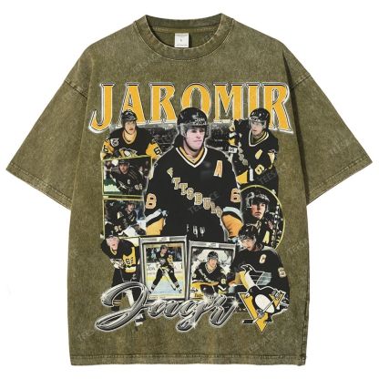 Unisex Fit Washed T-Shirt JAROMIR JAGR TEE