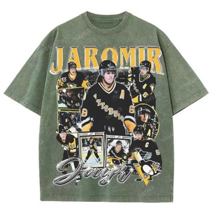 Unisex Fit Washed T-Shirt JAROMIR JAGR TEE