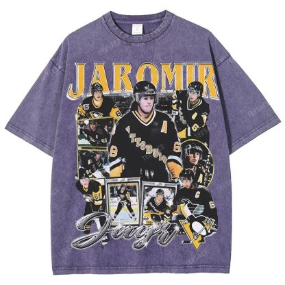 Unisex Fit Washed T-Shirt JAROMIR JAGR TEE