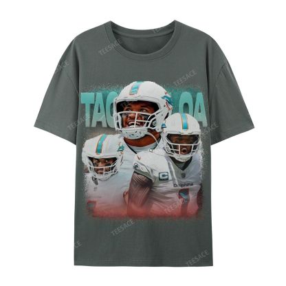 Vintage Style Unisex-Adult Cotton T-Shirt Graphic Miami Dolphins TEE