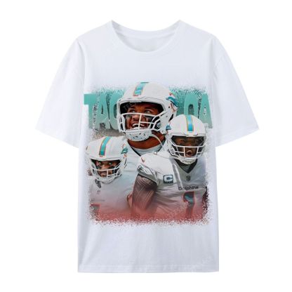Vintage Style Unisex-Adult Cotton T-Shirt Graphic Miami Dolphins TEE