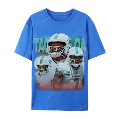 Vintage Style Unisex-Adult Cotton T-Shirt Graphic Miami Dolphins TEE