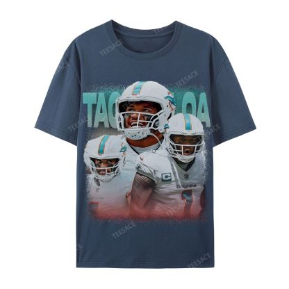 Vintage Style Unisex-Adult Cotton T-Shirt Graphic Miami Dolphins TEE