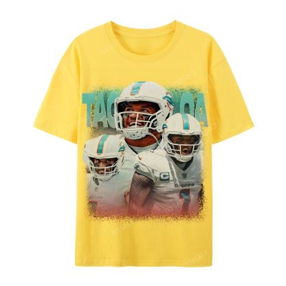 Vintage Style Unisex-Adult Cotton T-Shirt Graphic Miami Dolphins TEE