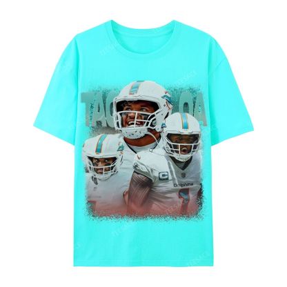 Vintage Style Unisex-Adult Cotton T-Shirt Graphic Miami Dolphins TEE