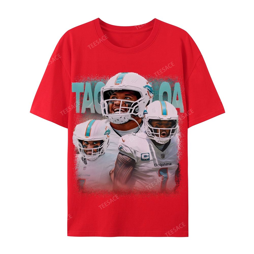 Vintage Style Unisex-Adult Cotton T-Shirt Graphic Miami Dolphins TEE