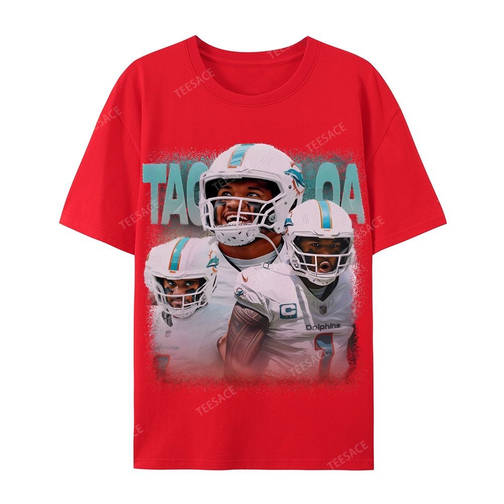 Vintage Style Unisex-Adult Cotton T-Shirt Graphic Miami Dolphins TEE