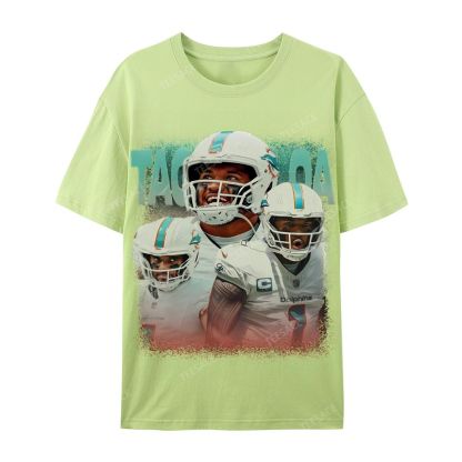 Vintage Style Unisex-Adult Cotton T-Shirt Graphic Miami Dolphins TEE