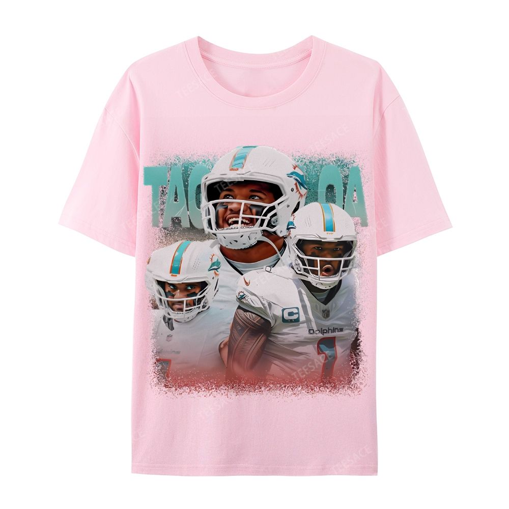 Vintage Style Unisex-Adult Cotton T-Shirt Graphic Miami Dolphins TEE