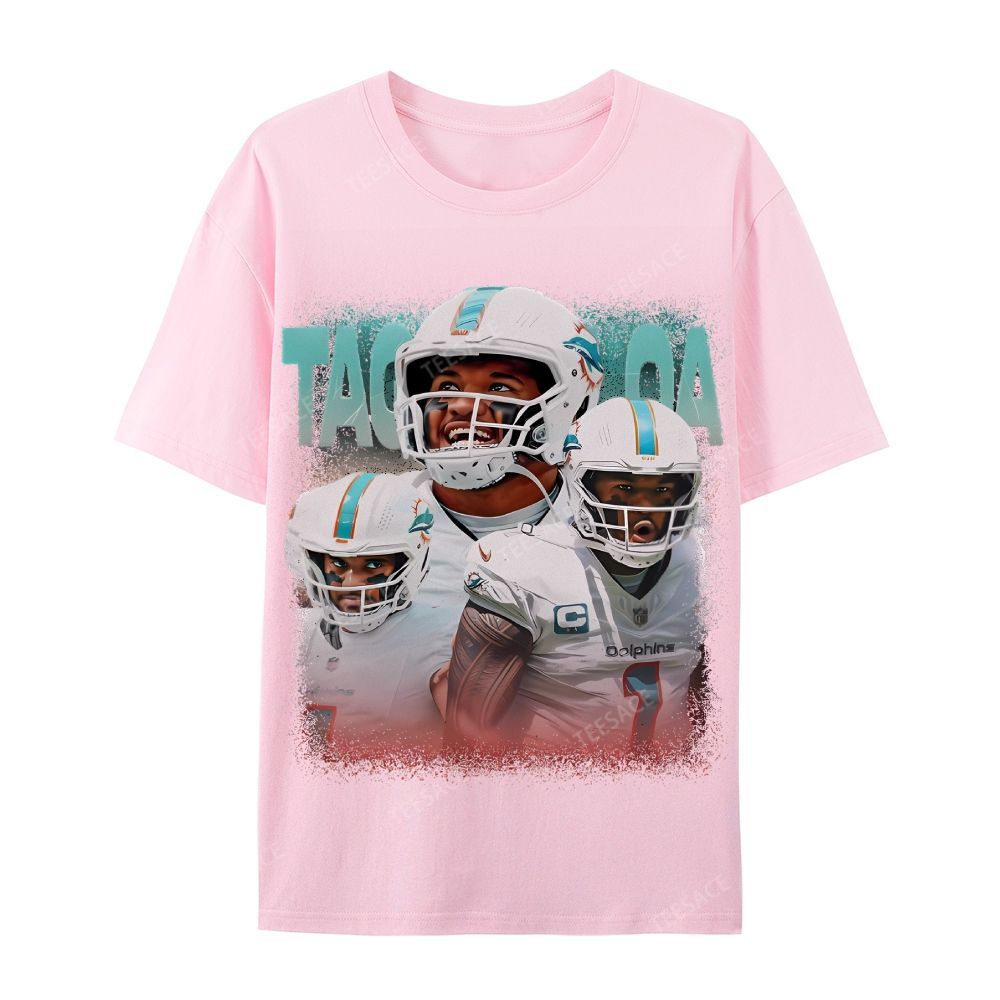 Vintage Style Unisex-Adult Cotton T-Shirt Graphic Miami Dolphins TEE