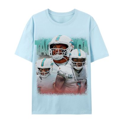 Vintage Style Unisex-Adult Cotton T-Shirt Graphic Miami Dolphins TEE