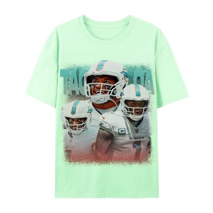 Vintage Style Unisex-Adult Cotton T-Shirt Graphic Miami Dolphins TEE