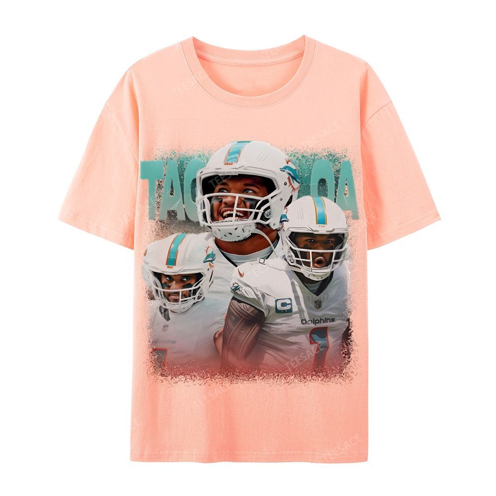 Vintage Style Unisex-Adult Cotton T-Shirt Graphic Miami Dolphins TEE