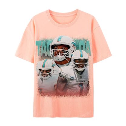 Vintage Style Unisex-Adult Cotton T-Shirt Graphic Miami Dolphins TEE