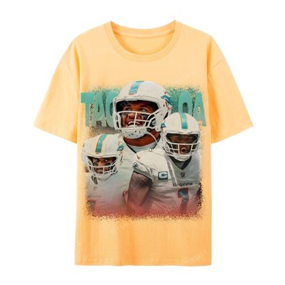 Vintage Style Unisex-Adult Cotton T-Shirt Graphic Miami Dolphins TEE