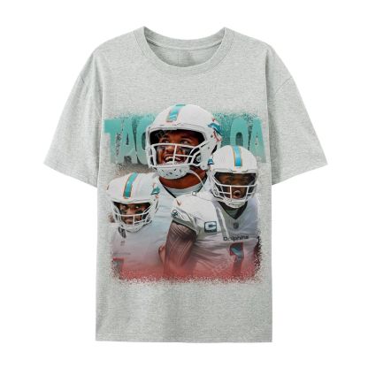Vintage Style Unisex-Adult Cotton T-Shirt Graphic Miami Dolphins TEE