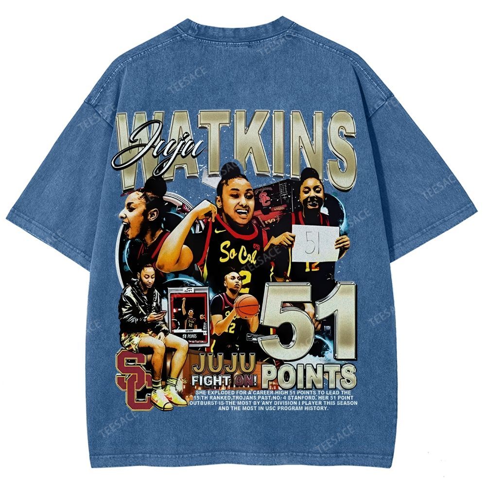 Unisex Fit Washed T-Shirt JUJU WATKINS Tee