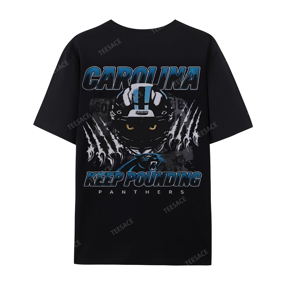 Vintage Style Casual Short Sleeve T-Shirt PANTHERS