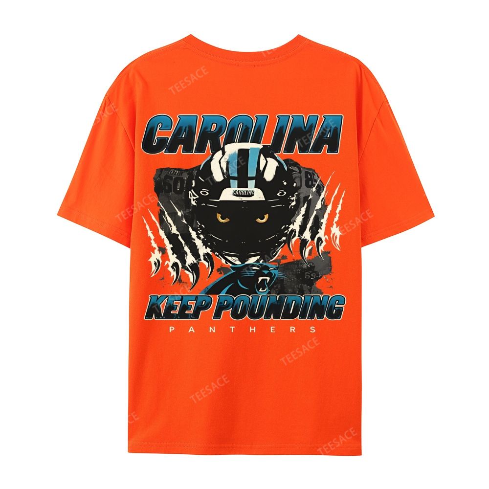 Vintage Style Casual Short Sleeve T-Shirt PANTHERS
