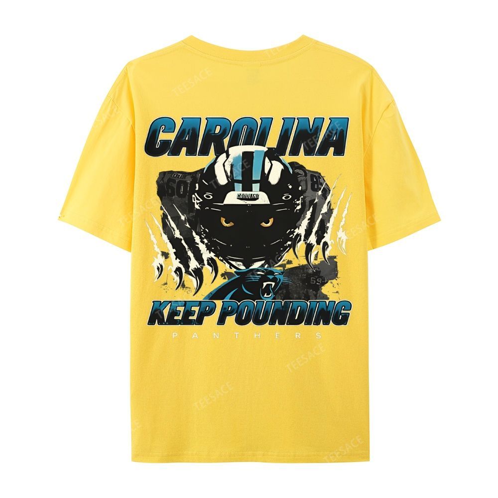 Vintage Style Casual Short Sleeve T-Shirt PANTHERS