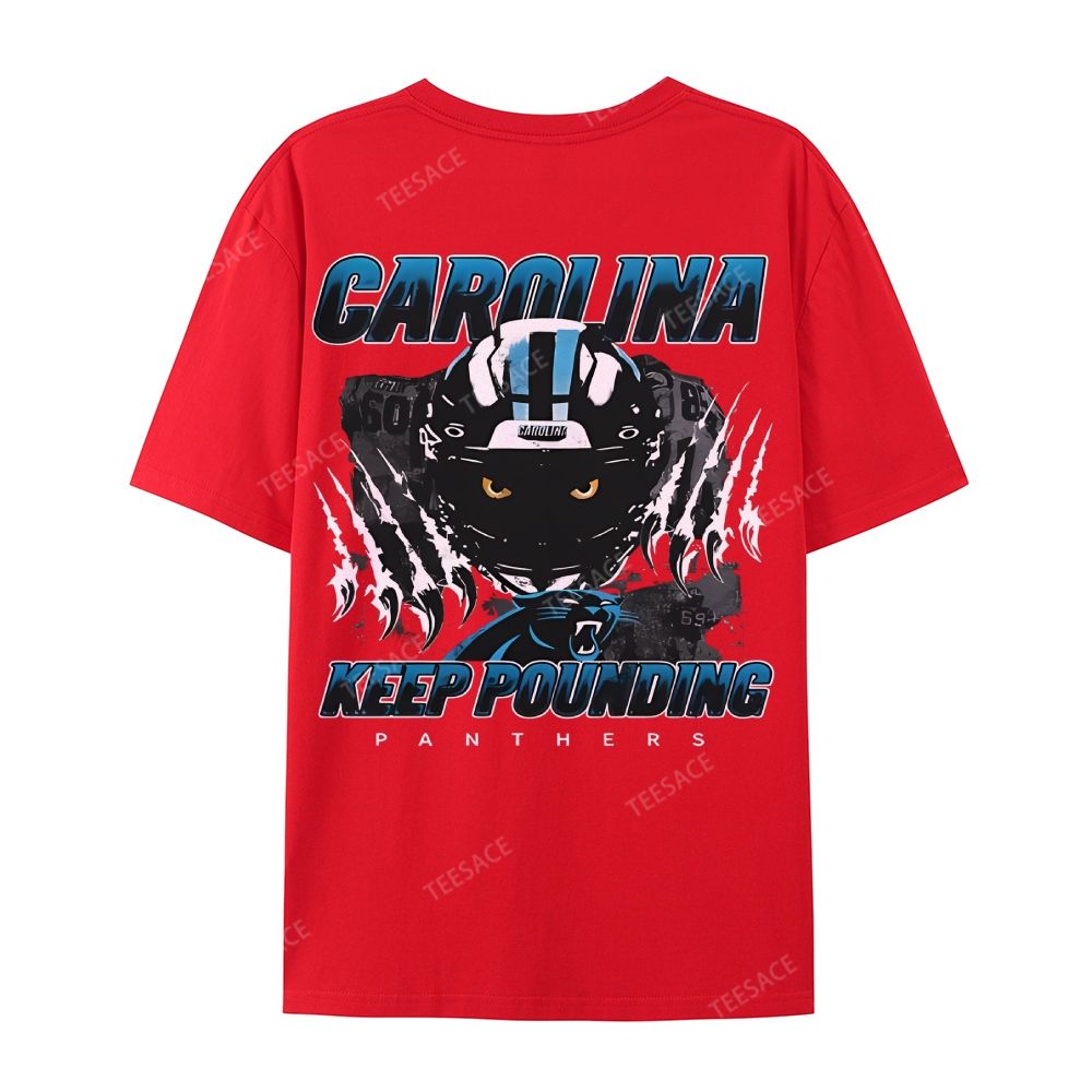 Vintage Style Casual Short Sleeve T-Shirt PANTHERS