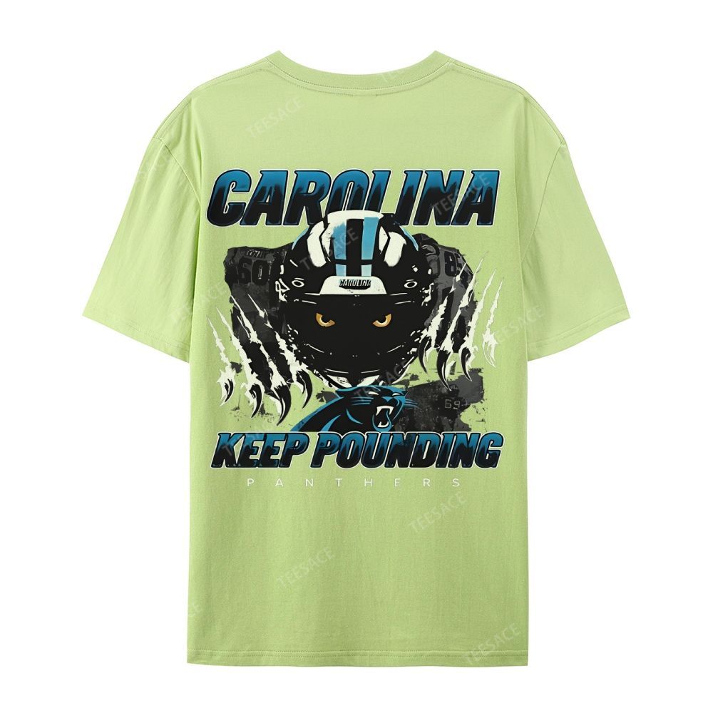 Vintage Style Casual Short Sleeve T-Shirt PANTHERS