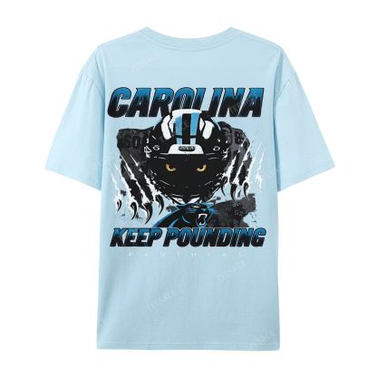 Vintage Style Casual Short Sleeve T-Shirt PANTHERS