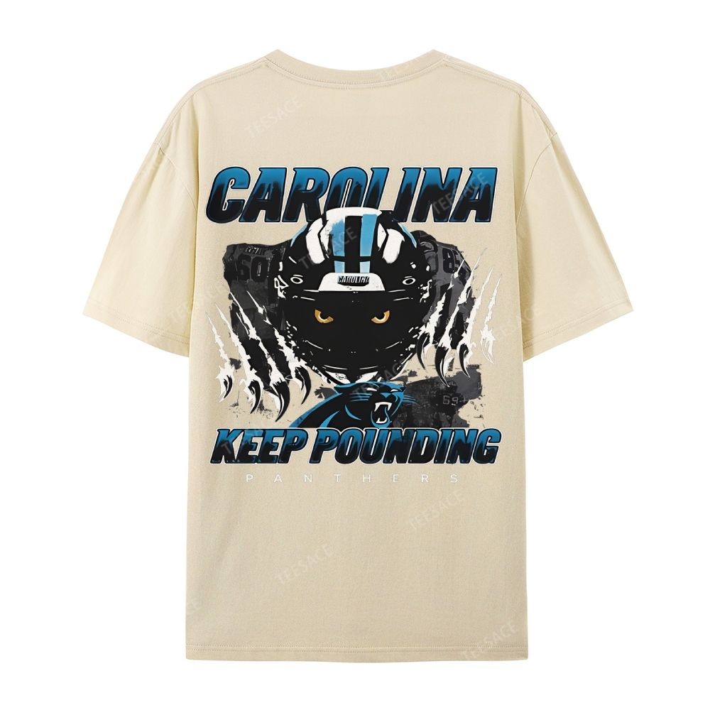 Vintage Style Casual Short Sleeve T-Shirt PANTHERS