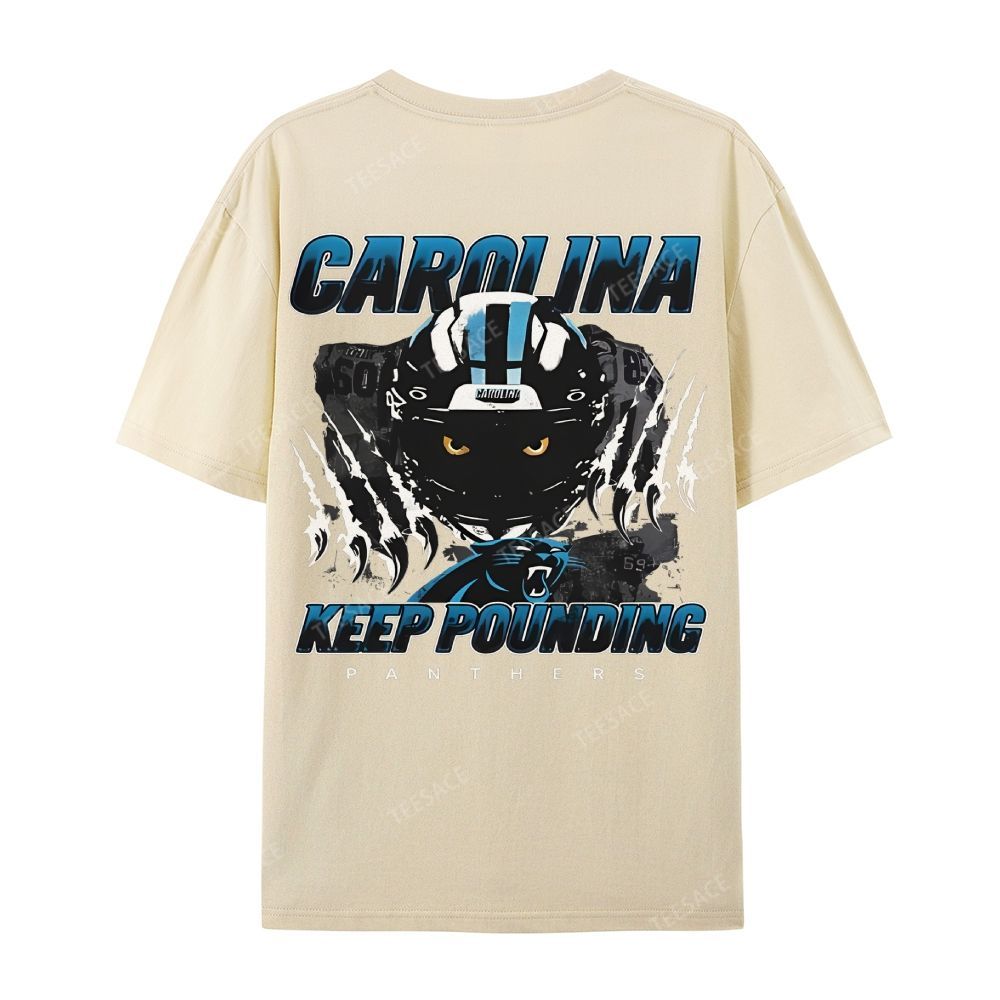 Vintage Style Casual Short Sleeve T-Shirt PANTHERS