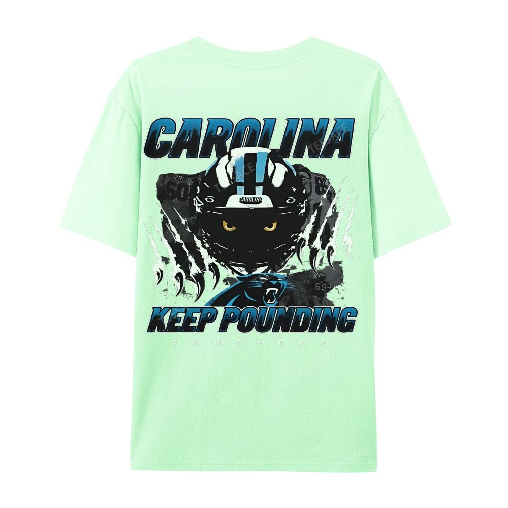 Vintage Style Casual Short Sleeve T-Shirt PANTHERS
