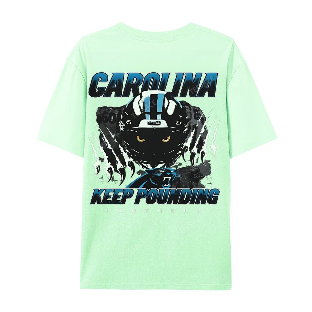Vintage Style Casual Short Sleeve T-Shirt PANTHERS