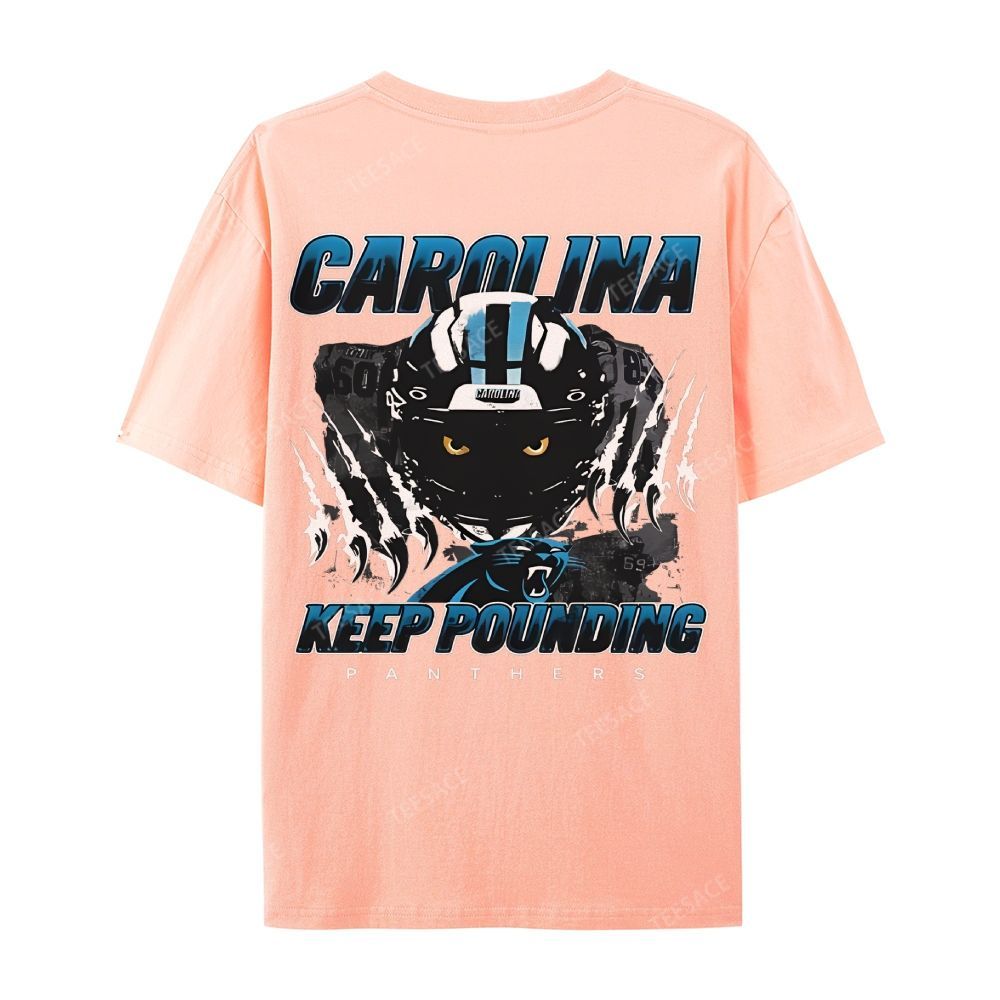 Vintage Style Casual Short Sleeve T-Shirt PANTHERS