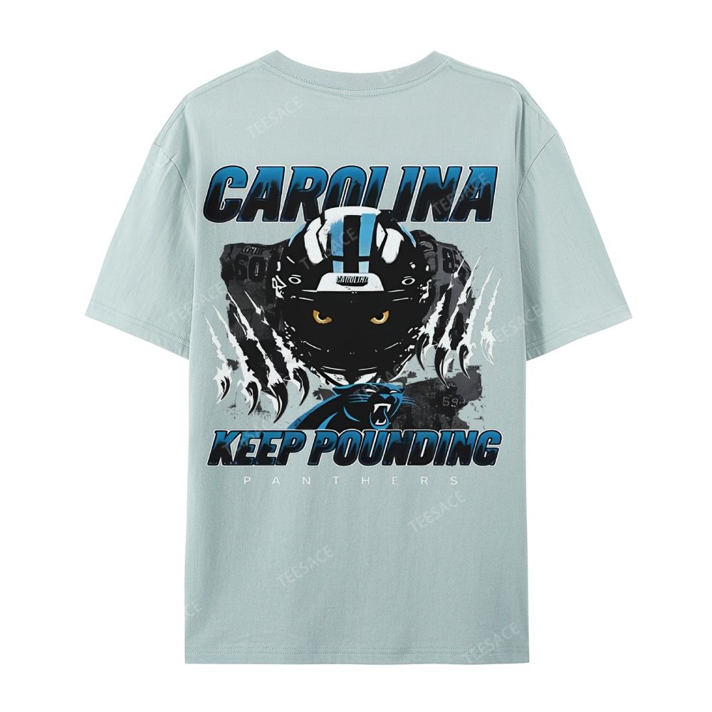 Vintage Style Casual Short Sleeve T-Shirt PANTHERS