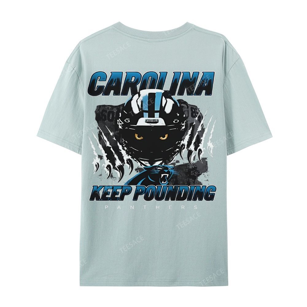 Vintage Style Casual Short Sleeve T-Shirt PANTHERS