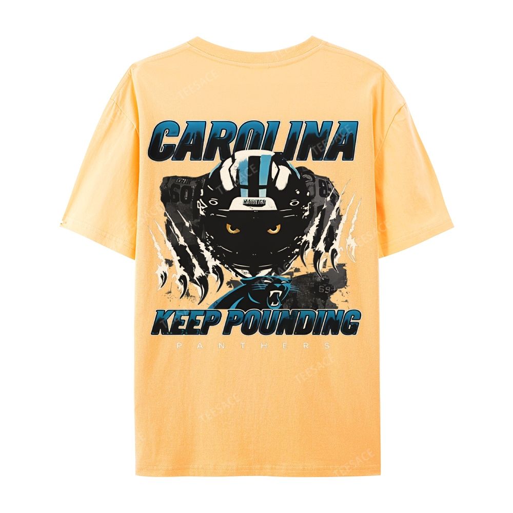 Vintage Style Casual Short Sleeve T-Shirt PANTHERS