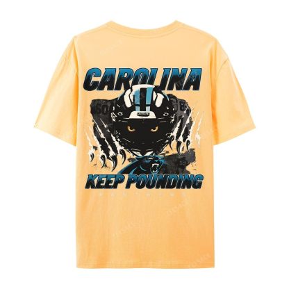 Vintage Style Casual Short Sleeve T-Shirt PANTHERS