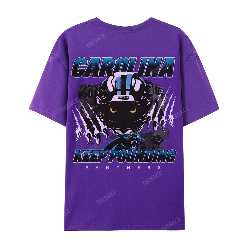 Vintage Style Casual Short Sleeve T-Shirt PANTHERS