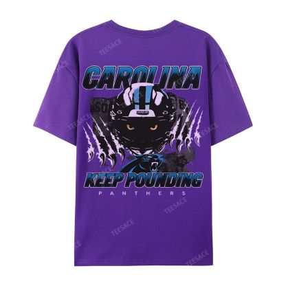 Vintage Style Casual Short Sleeve T-Shirt PANTHERS