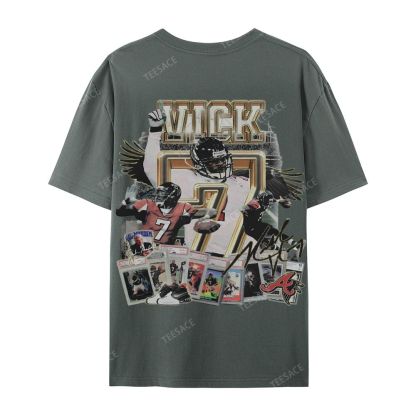 Casual Short Sleeve T-Shirt Mike Vick Falcons Tee