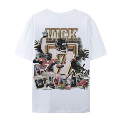 Casual Short Sleeve T-Shirt Mike Vick Falcons Tee