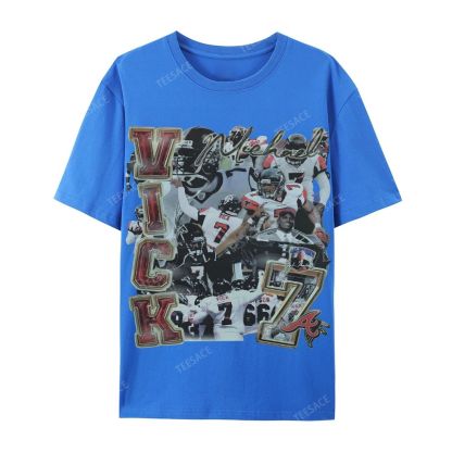 Casual Short Sleeve T-Shirt Mike Vick Falcons Tee