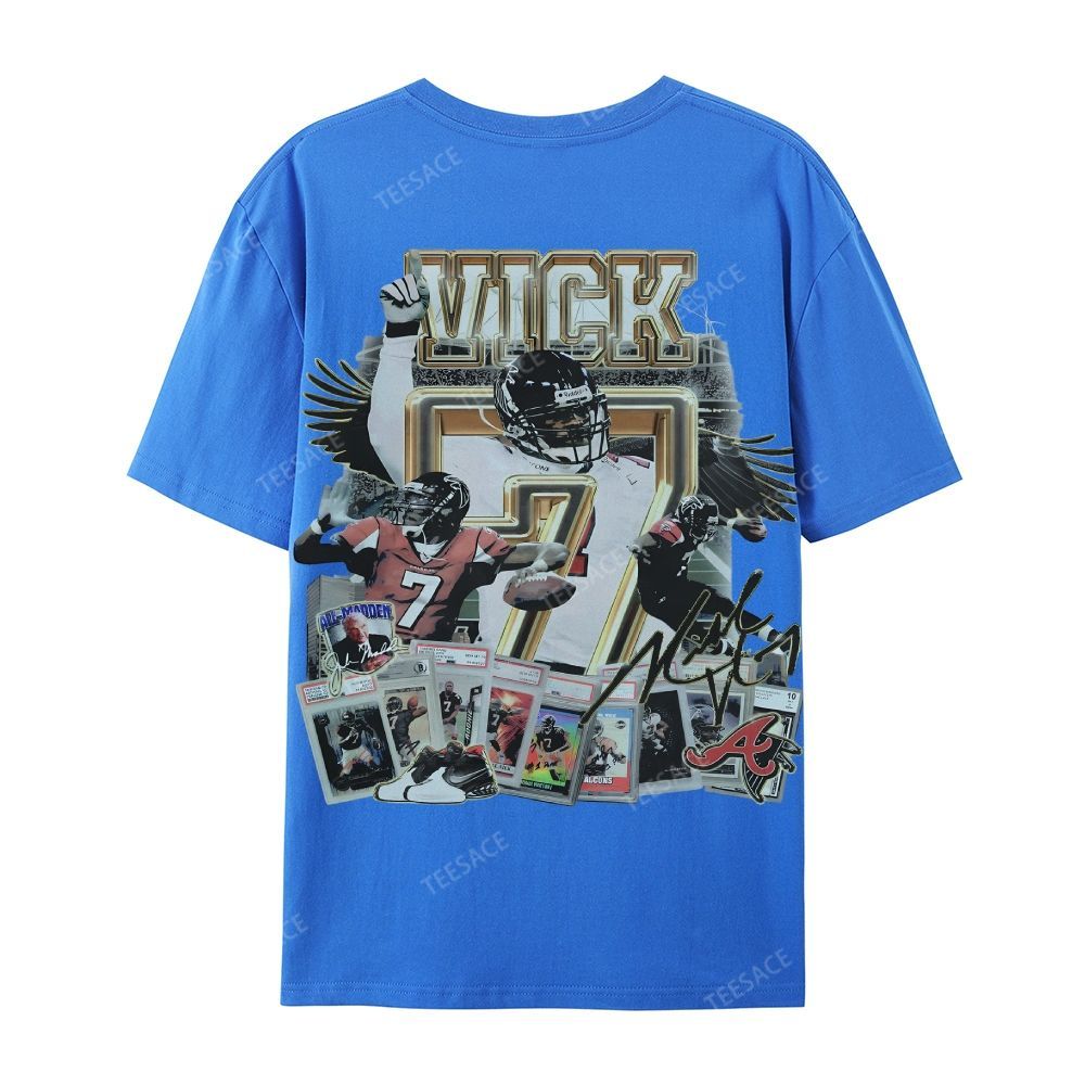 Casual Short Sleeve T-Shirt Mike Vick Falcons Tee