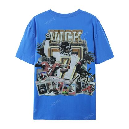 Casual Short Sleeve T-Shirt Mike Vick Falcons Tee