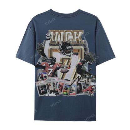 Casual Short Sleeve T-Shirt Mike Vick Falcons Tee