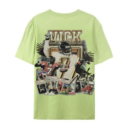 Casual Short Sleeve T-Shirt Mike Vick Falcons Tee