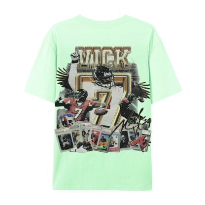 Casual Short Sleeve T-Shirt Mike Vick Falcons Tee