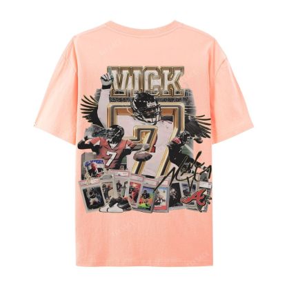 Casual Short Sleeve T-Shirt Mike Vick Falcons Tee