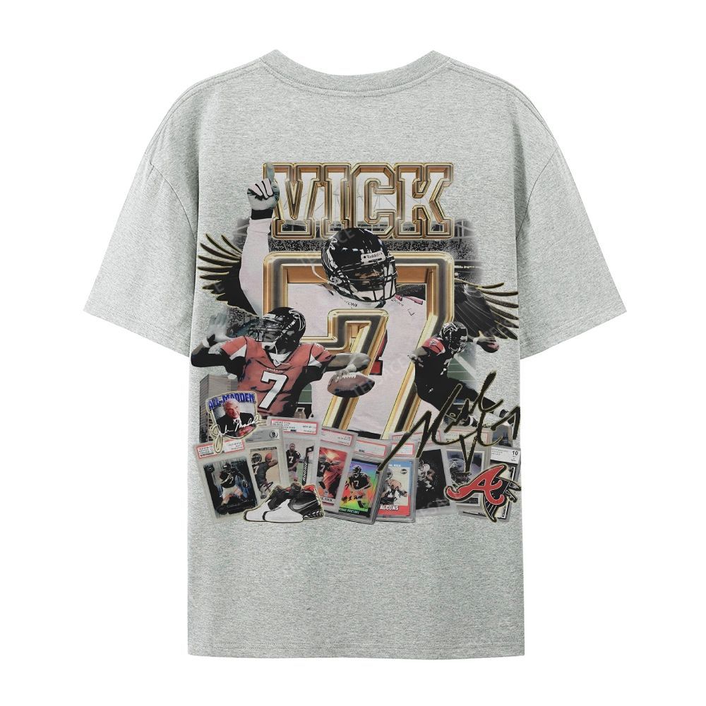 Casual Short Sleeve T-Shirt Mike Vick Falcons Tee