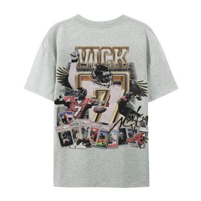 Casual Short Sleeve T-Shirt Mike Vick Falcons Tee